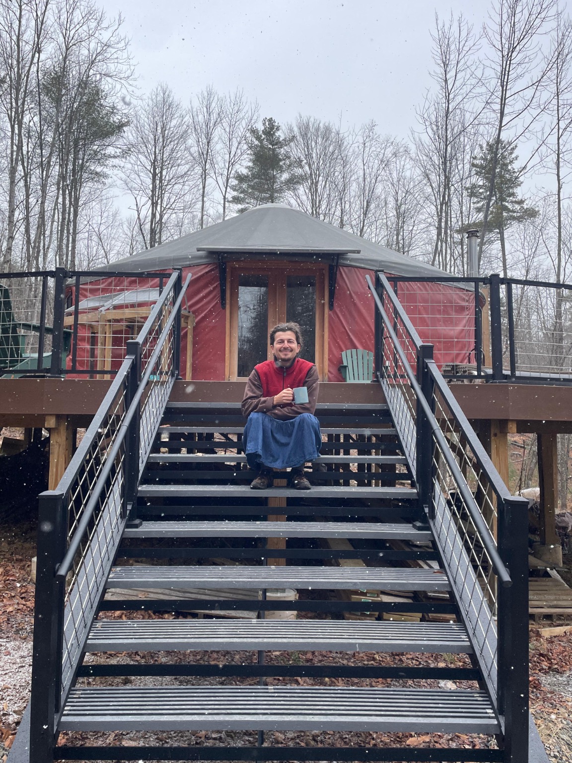 Building in the woods