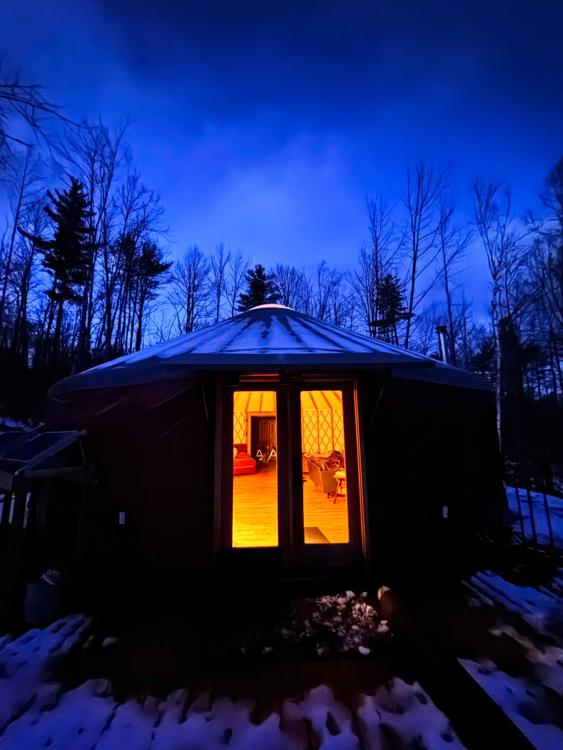 Yurt at twilight